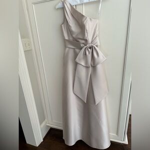 Alfred Sung Satin Twill One Shoulder Dress